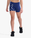 Core Girls Compression 1/2 Shorts - Navy/Silver