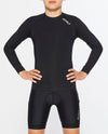 Core Youth Compression Long Sleeve - Black/Silver