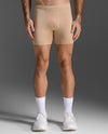 Core Compression 1/2 Shorts - Beige/Silver