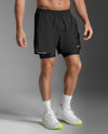 Aero Mesh 2-in-1 5 Inch Short - Black/Silver Reflective