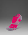 Vectr Light Cushion No Show Compression Socks - Magenta/Light Grey