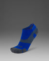 Vectr Light Cushion No Show Compression Socks - Vibrant Blue/Grey