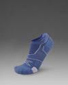 Vectr Cushion No Show Compression Socks - Blue Steel/Grey