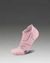 Vectr Cushion No Show Compression Socks - Dusty Pink/Grey