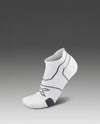 Vectr Cushion No Show Socks - White/Grey