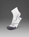 Vectr Cushion 1/4 Crew Compression Socks - White/Grey