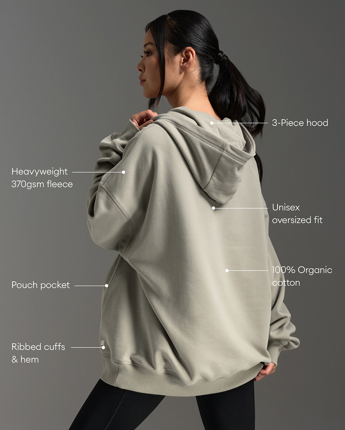 Unisex EZ Oversized Organic Cotton Hoodie – 2XU NZ