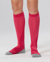 Perf Run Compression Socks - Hot Pink/Grey