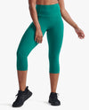 Form Soft Touch Hi-Rise Compression 3/4 Tights - Forest Green/Forest Green