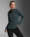 Ignition Hyper-Haptic 1/4 Zip - Dark Sage/White Reflective