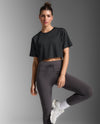 Form Soft Jersey Crop Tee - Black/Black