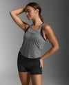 Form Soft Jersey Crop Tank - Harbor Mist/Black