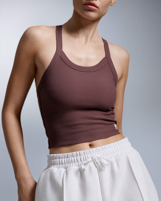 Fluid Tencel Ribbed Crop Singlet