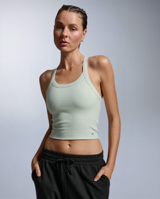 Fluid Tencel Ribbed Crop Singlet