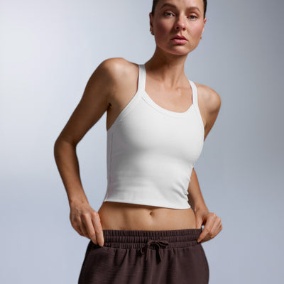 Fluid Tencel Ribbed Crop Singlet